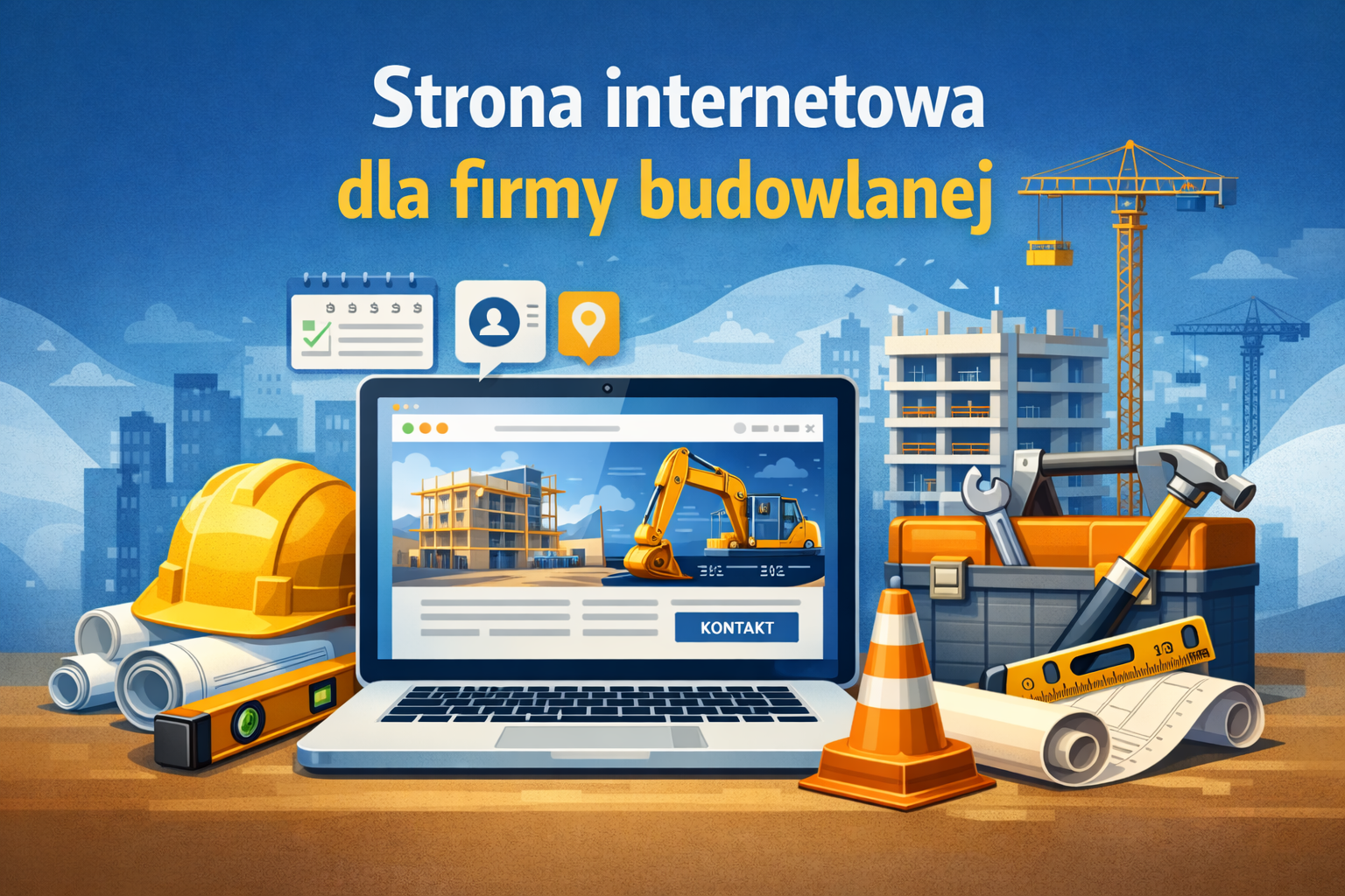 Grafika wpisu: Strona internetowa dla firmy budowlanej - jak przyciągnąć klientów online