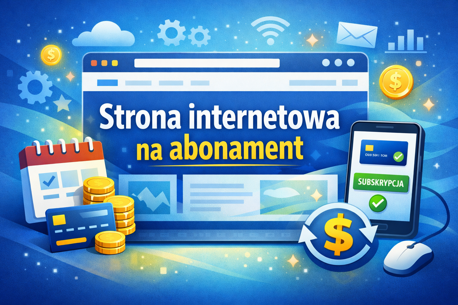 Grafika wpisu: Strona internetowa na abonament - jak to działa i czy się opłaca